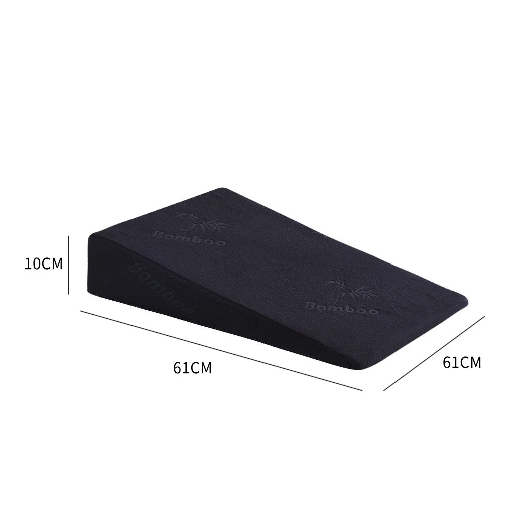 Cool Gel Memory Foam Bed Wedge Pillow With Cover Black 10-2006733149836546050