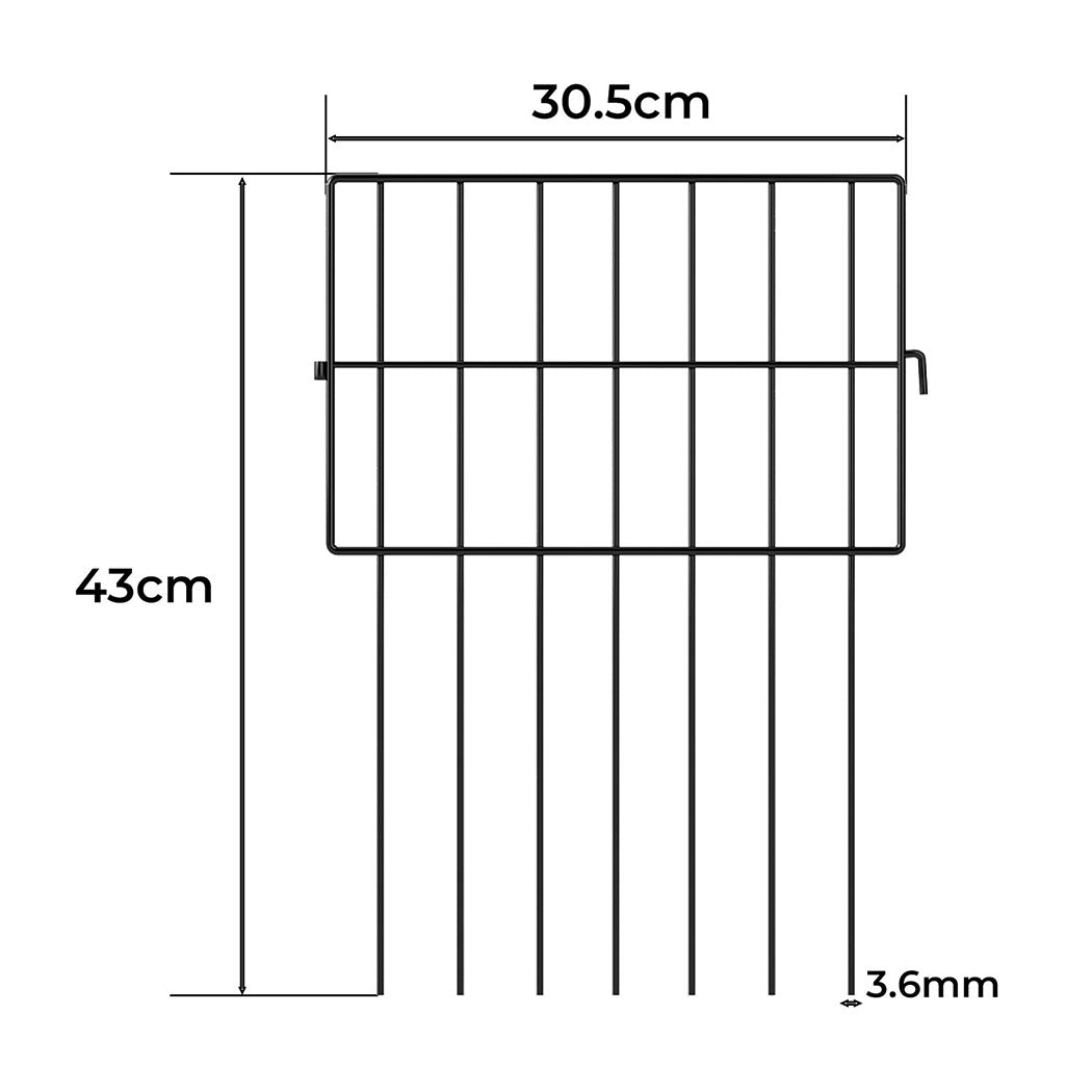 Mountview 25 Pcs Garden Fence Border Rustproof Metal-2006733422801850370