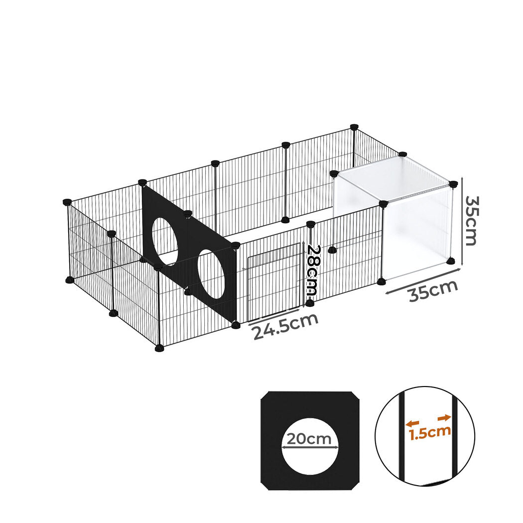 Pawz 16 Panels Guinea Pig Pet Playpen Small Pets Fence-2011971118084263938
