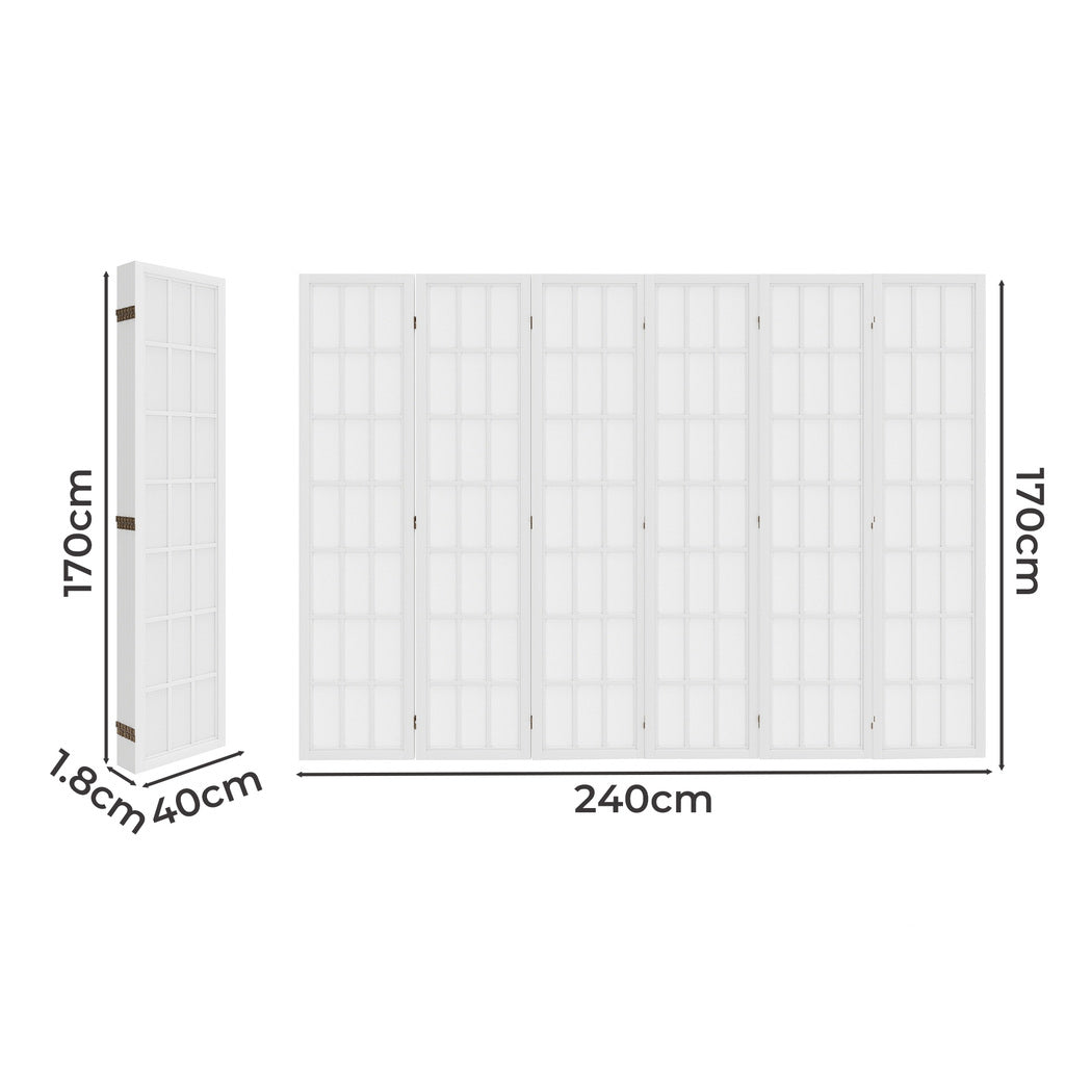 Levede 6 Panel Room Divider 170cm Freestanding Screen-2006732767970332674