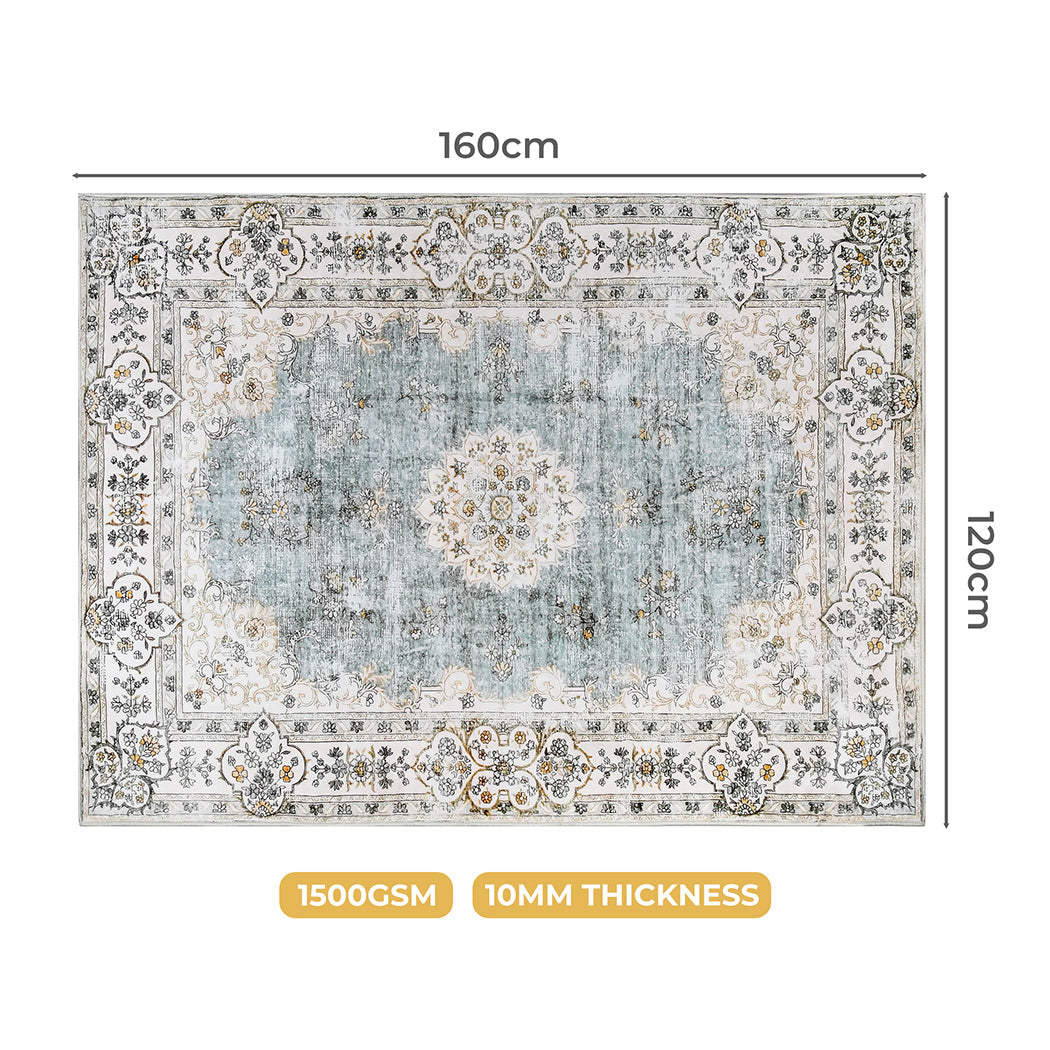 Marlow Floor Rug Short Pile Washable Vintage Carpet Soft Plush Non Slip 160x120-2018816742326931458