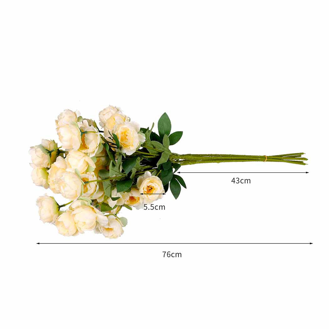 Lambu Artificial Flowers Silk Roses Yellow-2018816640698945538