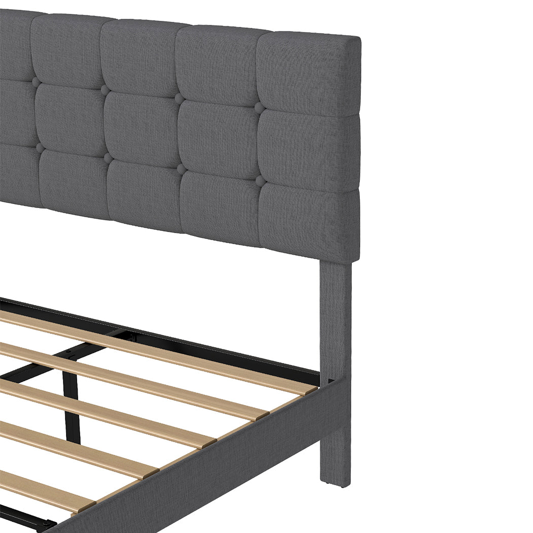 Levede Bed Frame Upholstered Platform Mattress Base Double-2011971105811730435
