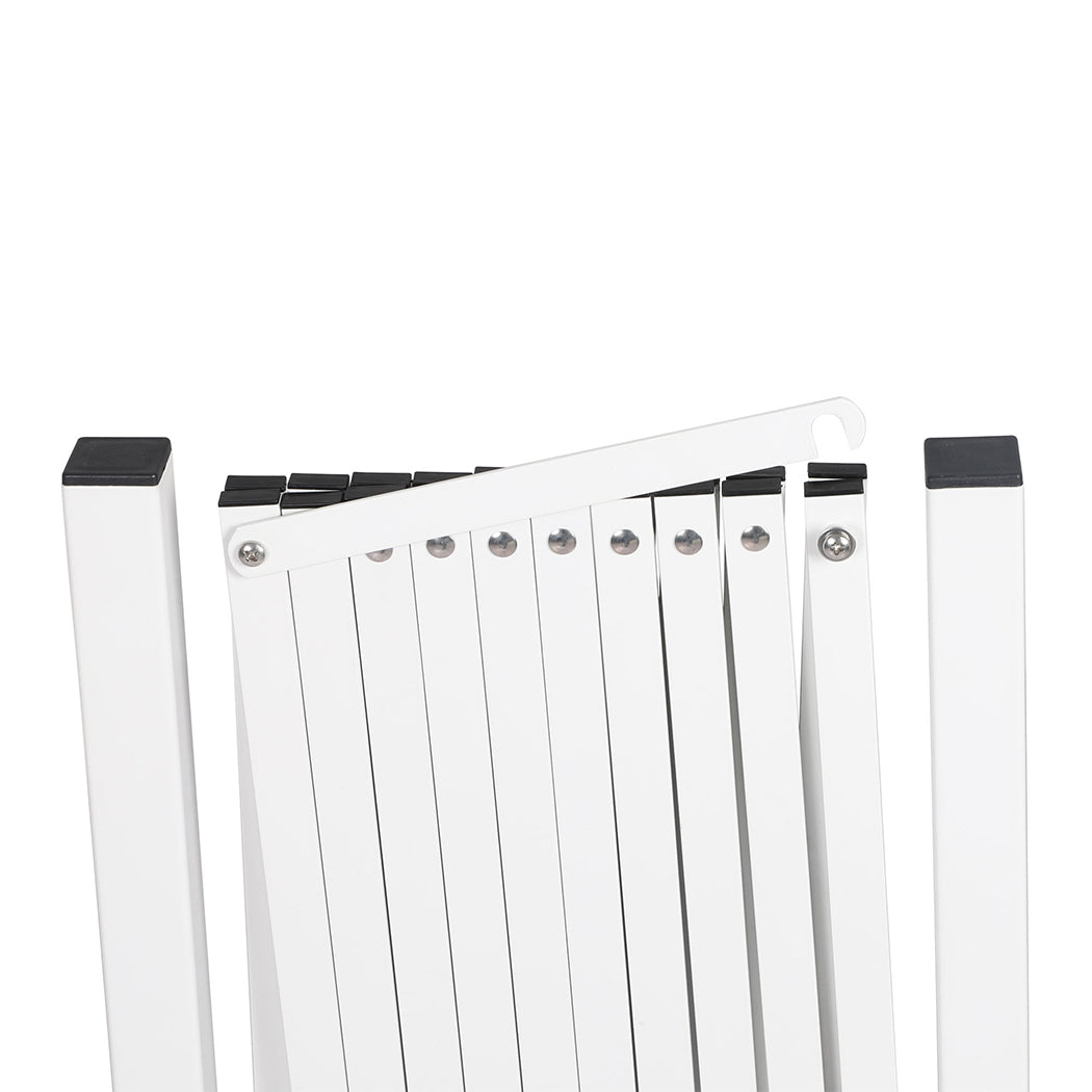 Garden Security Fence Gate Expandable White-2006733312898502659