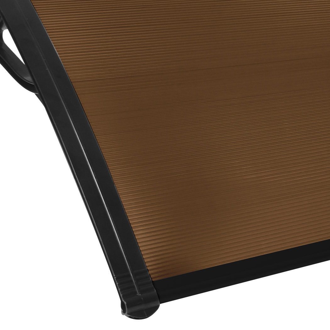 Mountview Window Door Awning Outdoor 1M X 2.4M Brown 1x2.4M-1954802872768139267