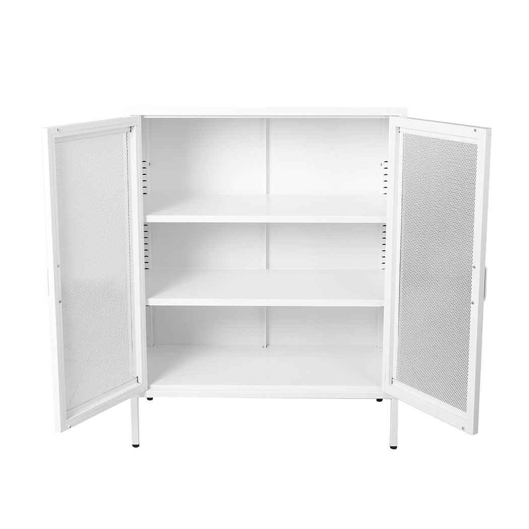 Levede Storage Cabinet Steel Kitchen White-2006733266870210563