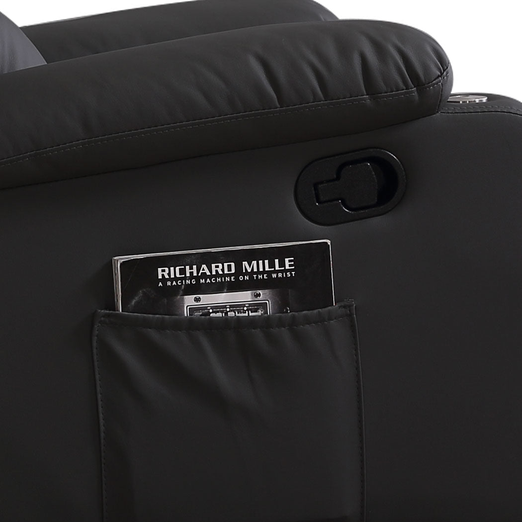 Levede Massage Chair Recliner 360 Swivel Black-1954802889289502723