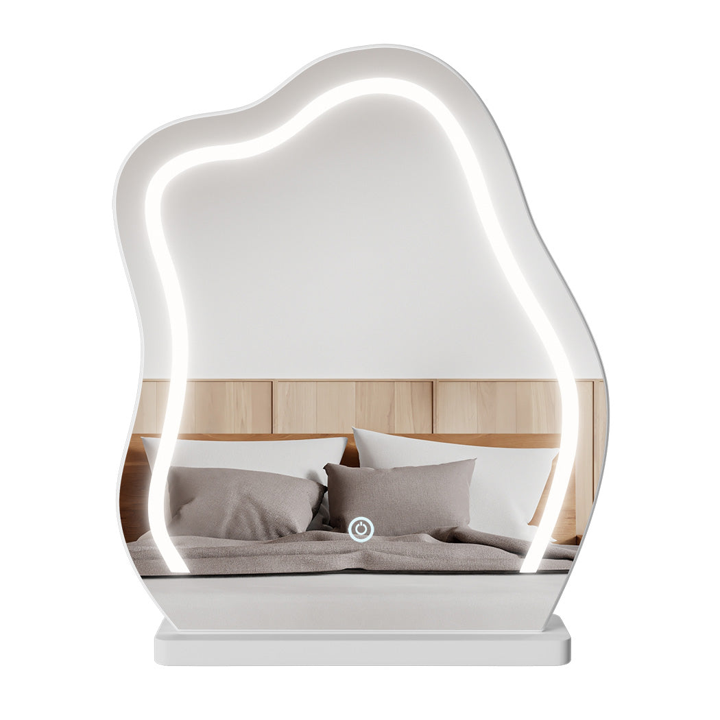 Levede Dressing Table Stool Set with Mirror Led-2018816900406054915