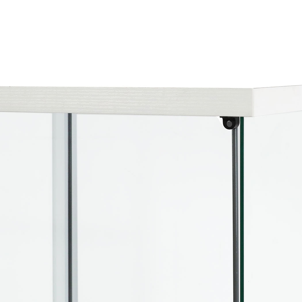 Stacked Display Cabinet Tempered Glass White-2006733283139915779