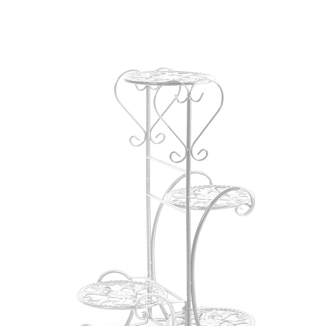 Levede Plant Stand Outdoor Indoor Metal White-2006732928452792323