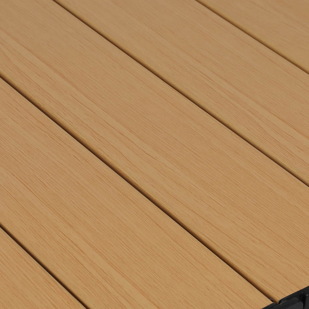 Levede Folding Camping Table Chair Set Oak-1954802886160551939