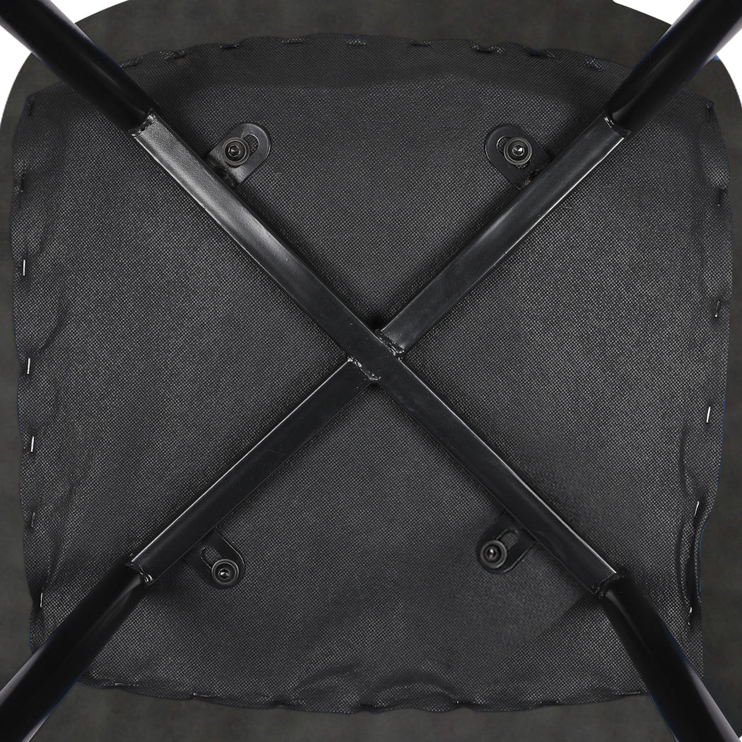 Levede 4x Dining Chairs Kitchen Chair Grey Faux Leather-2006733265016328195