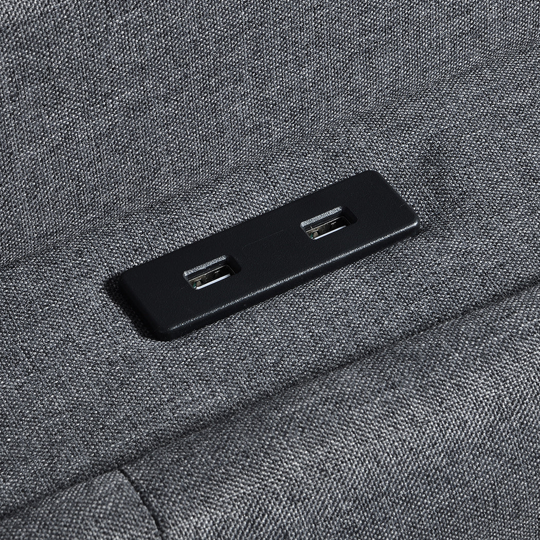 Levede King Bed Frame Gas Lift Storage LED Light USB-1960920167890423811