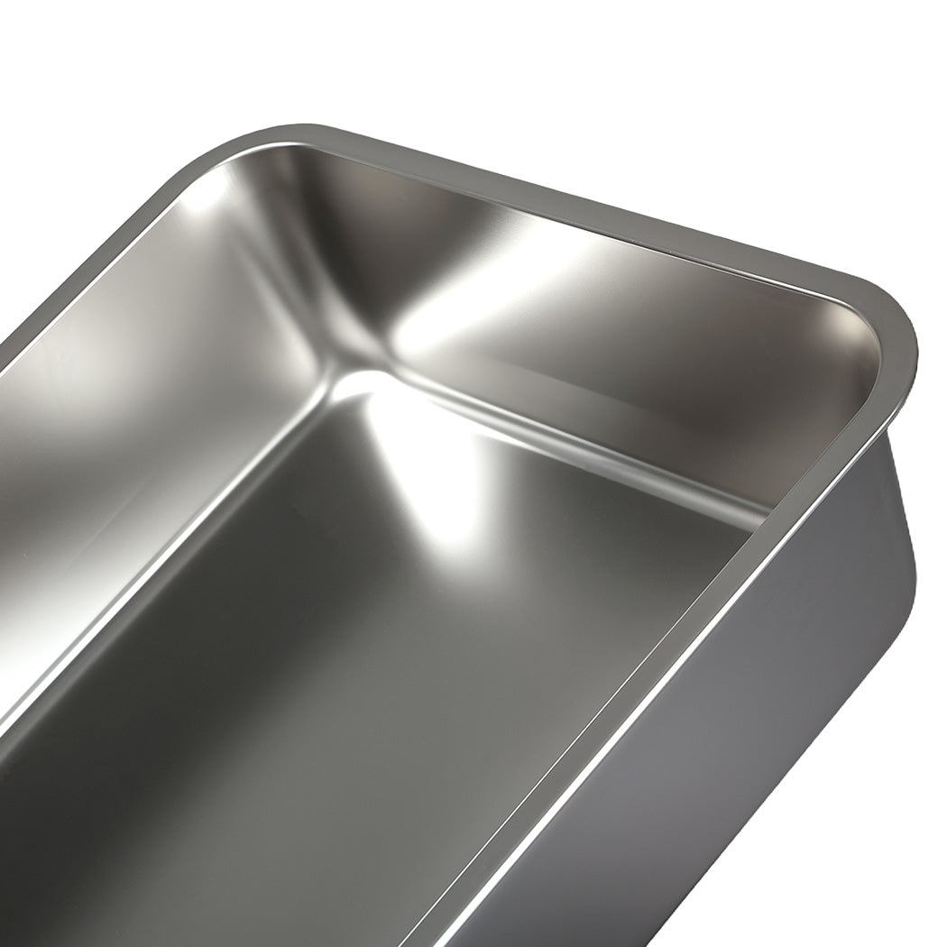 Pawz Stainless Steel Large Semi-Enclosed Cat Litter Box-2011971128762961923