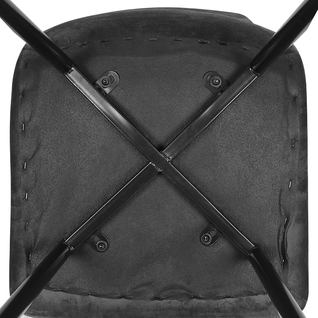 Levede 4x Dining Chairs Kitchen Velvet Grey-2006733264500428803