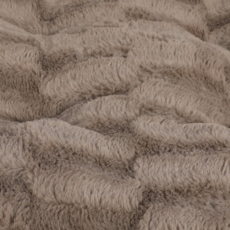 Dog Calming Bed Warm Soft Plush Comfy XL Khaki X-Large-1954802527987961859