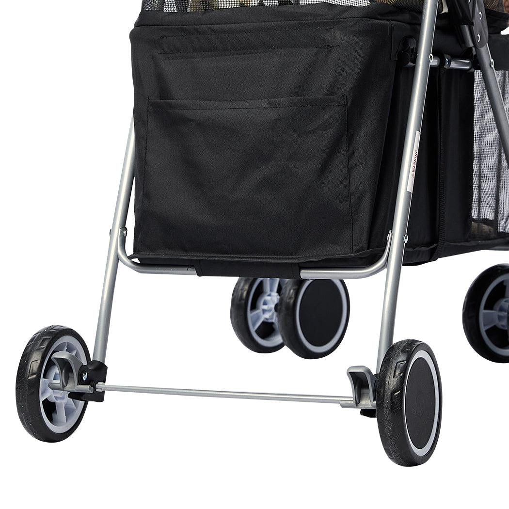 PaWz Large Pet Stroller Dog Cat Carrier Black-2006733031406178308