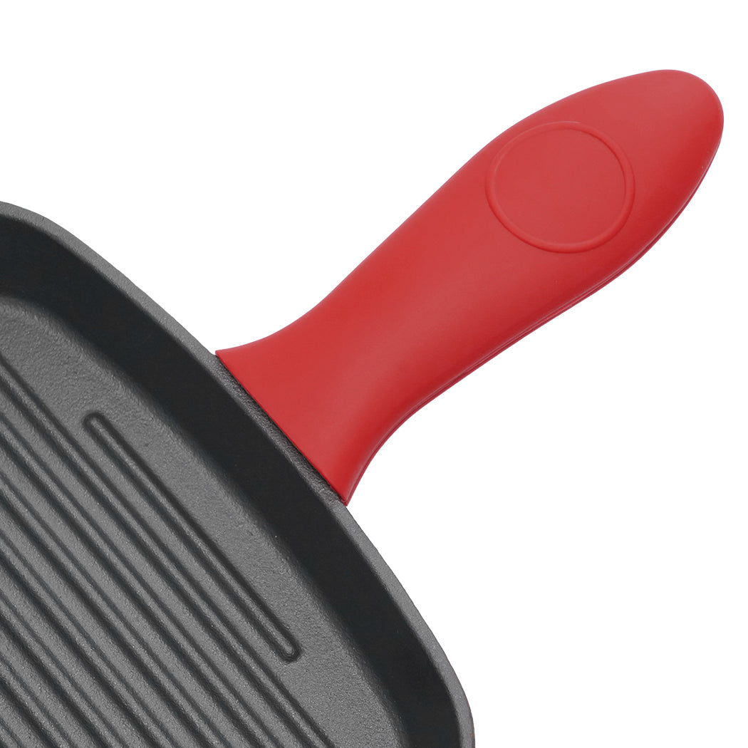 Toque Cast Iron Square Grill Pan with Spouts Cookware-2011971112124157956