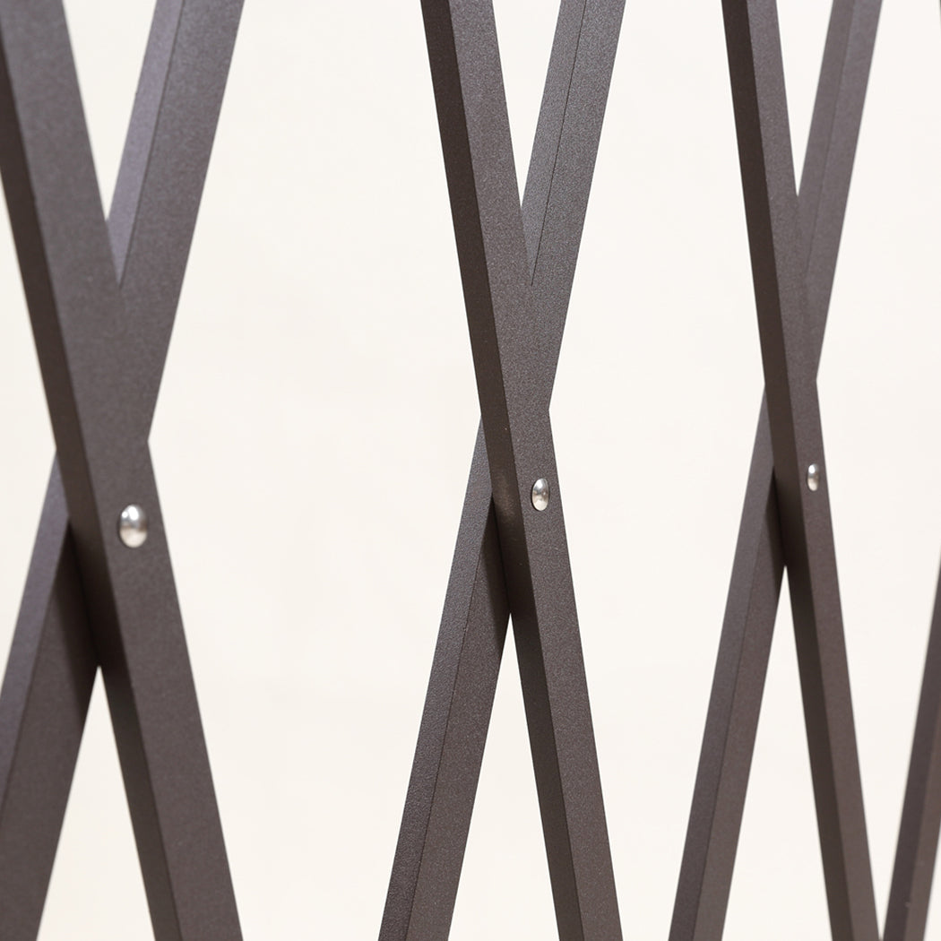 Garden Security Fence Gate Gate Metal Brown-2018816904071876612
