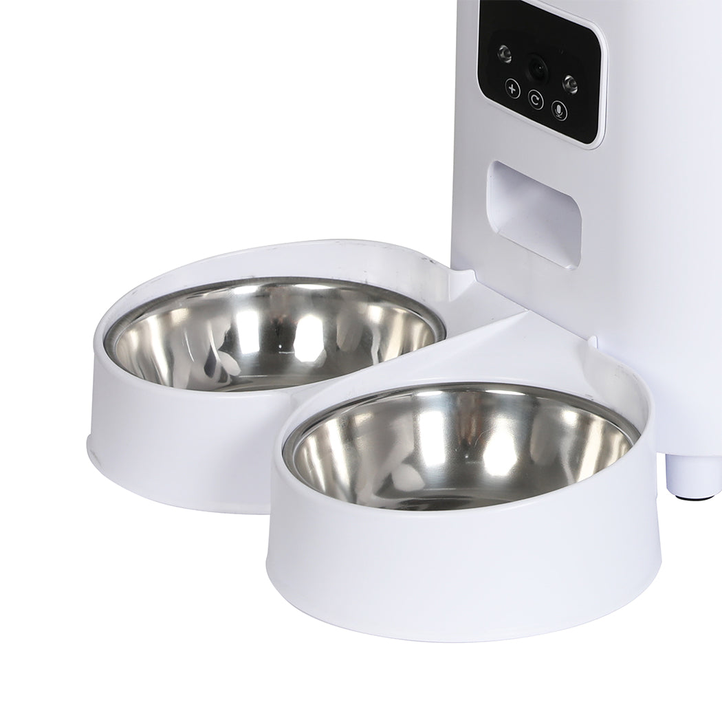PaWz 5L Auto Pet Feeder Automatic Camera Wi-Fi White-2006733005900615684