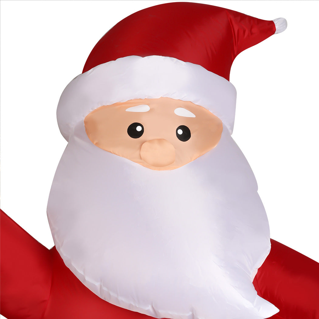 Santaco Christmas Inflatable Outdoor Santa Claus Elk 2.2M Xmas Decoration Light-2006733374424748036