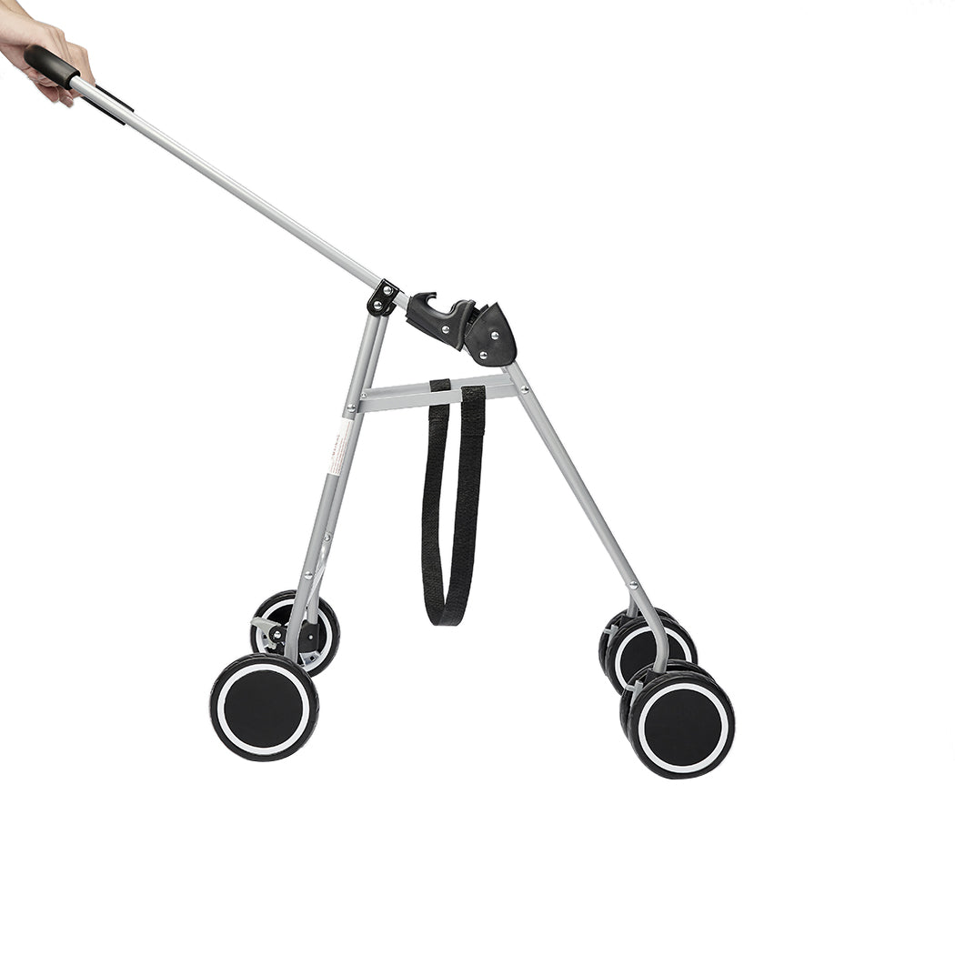 PaWz Pet Stroller Dog Cat Cage Carrier Black-2006733132585373700