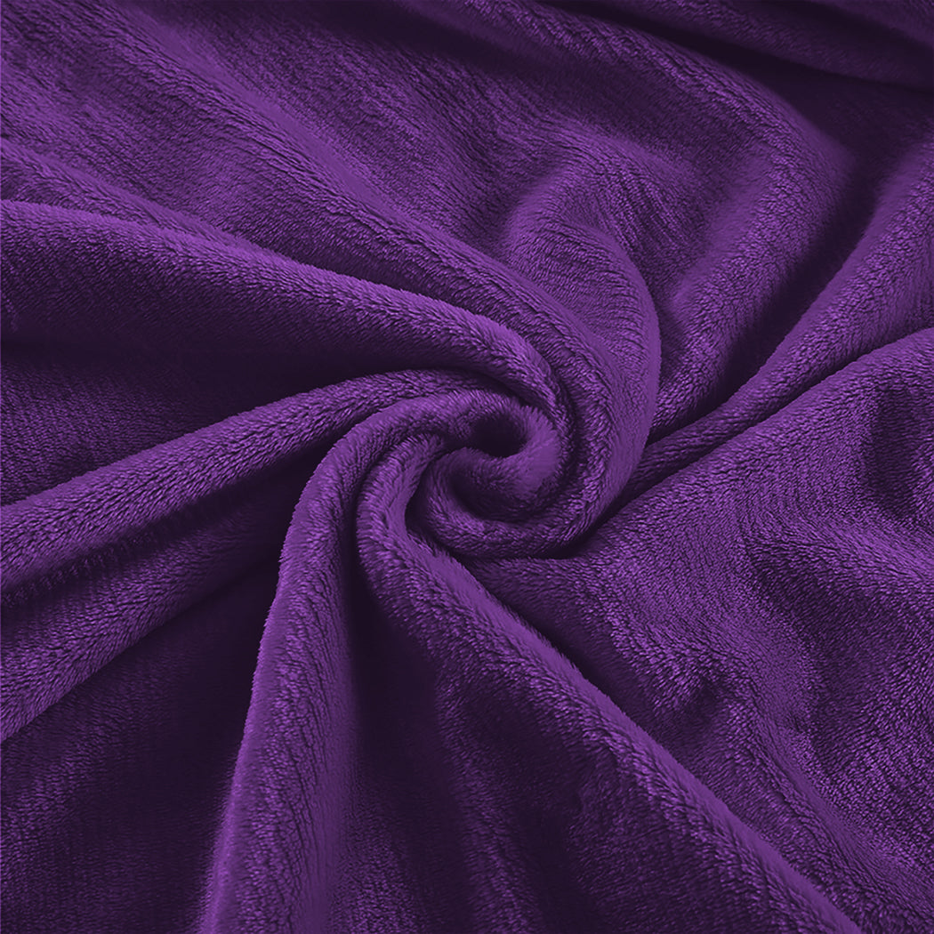 DreamZ 320GSM 220x240cm Ultra Soft Mink Aubergine Queen-2018816638891200516