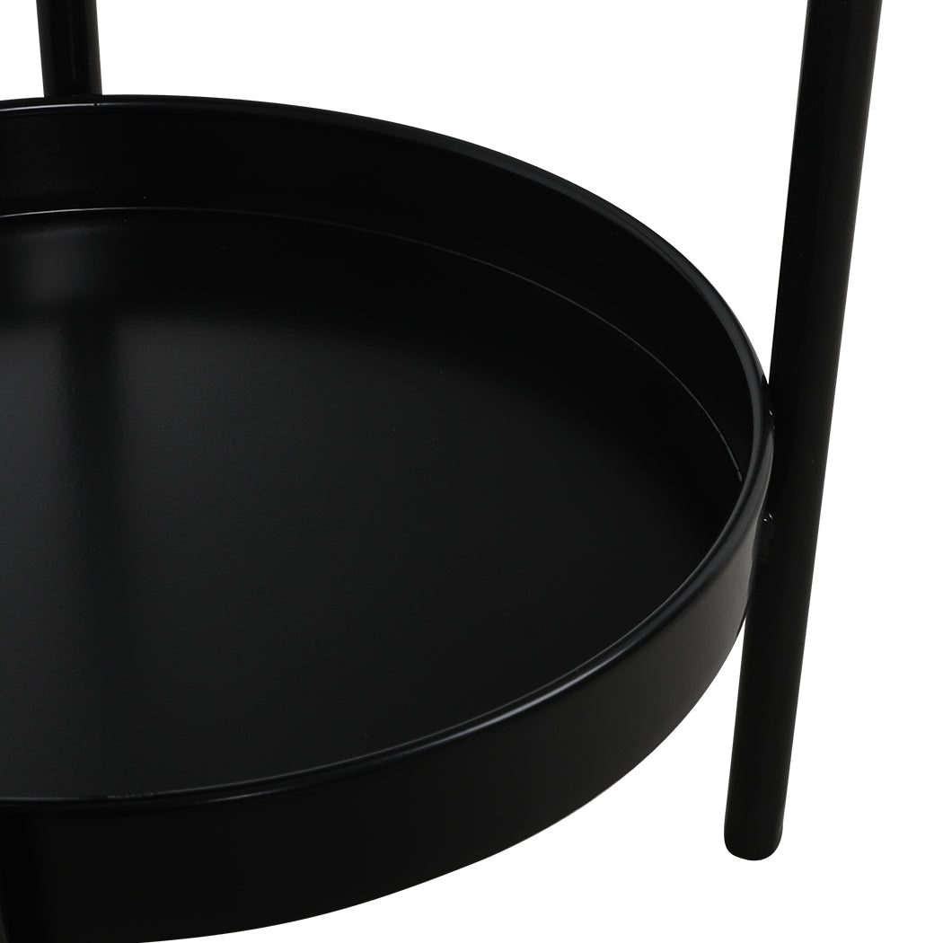 Levede 2 Tier Plant Stand Outdoor Indoor Black Large-2018816746772893700