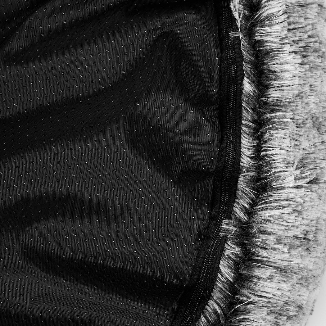 PaWz Pet Bed Cat Dog Donut Nest Calming L Charcoal Large-2018816778347614212