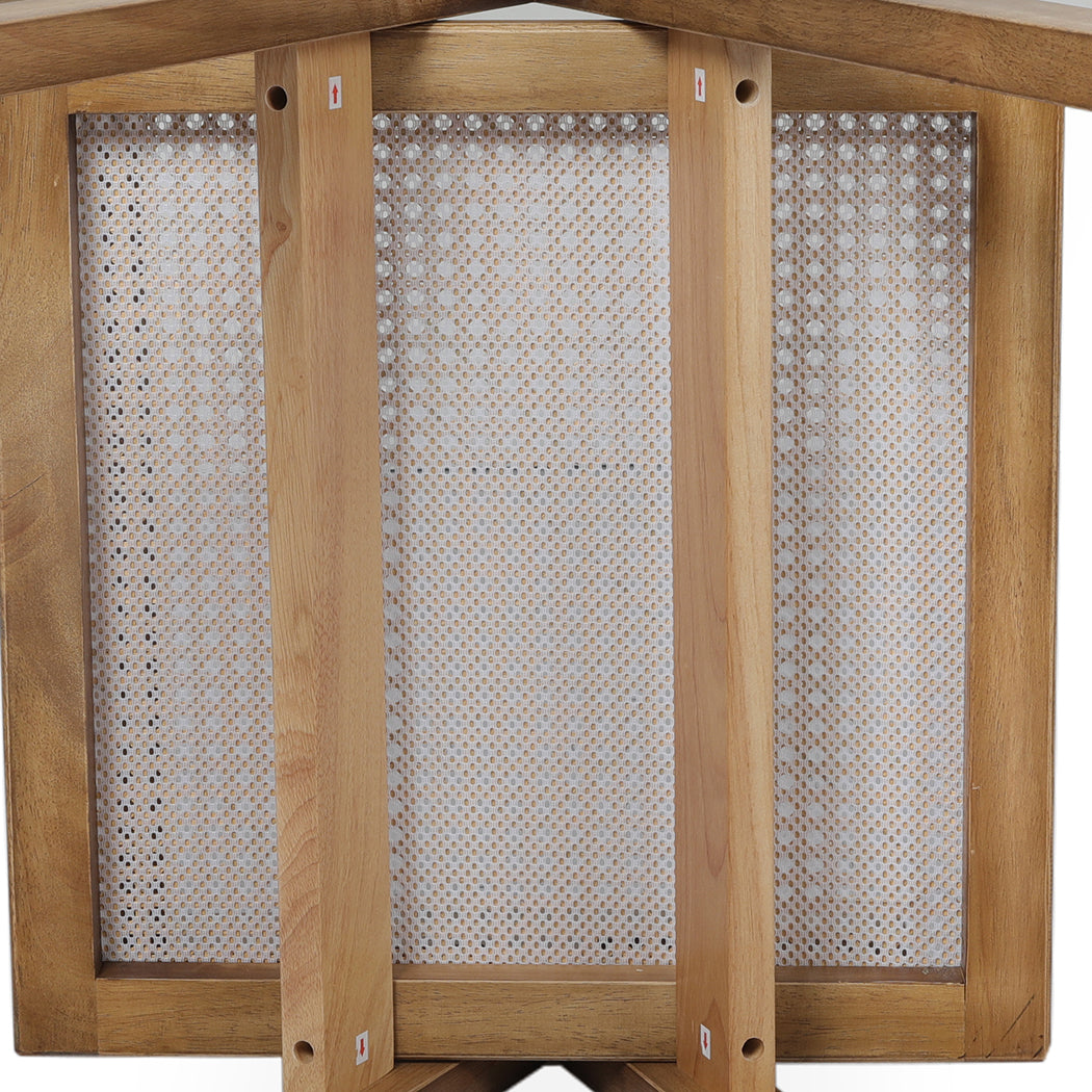 Levede 2x Dining Chair Solid Wood Rattan Natural-2018816910321389570