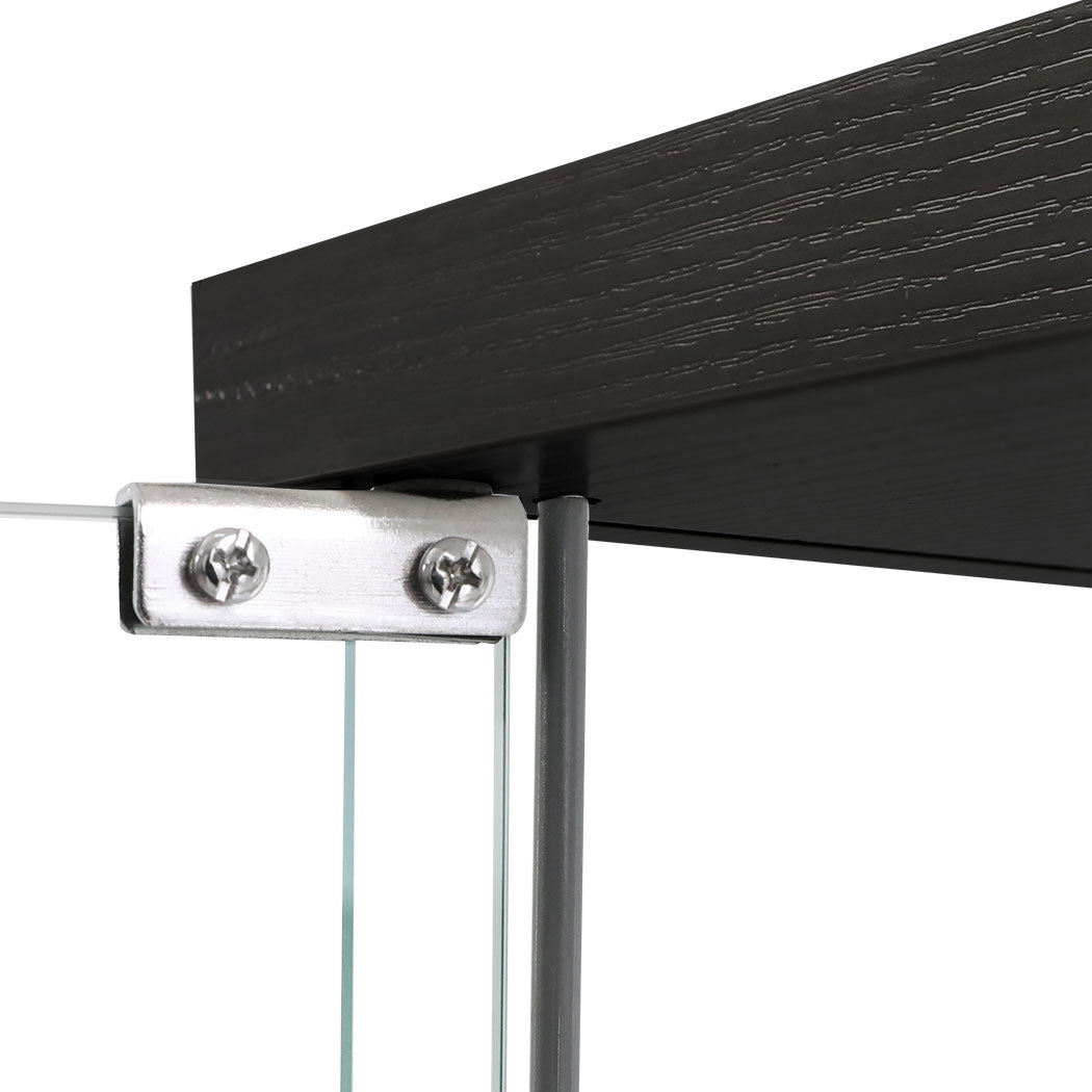 Stacked Display Storage Cabinet Glass Black-2006733282951172101