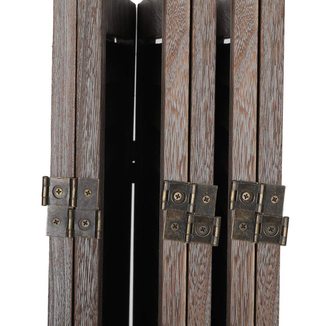 Levede Room Divider 6 Panel Folding Brown-2006732941086035973