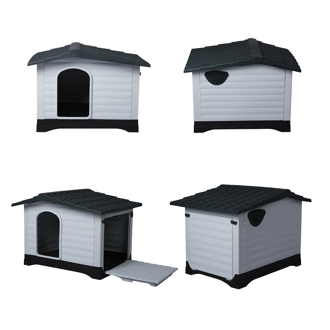 PaWz Dog Kennel Outdoor Indoor Plastic L Grey-2018816849965355013
