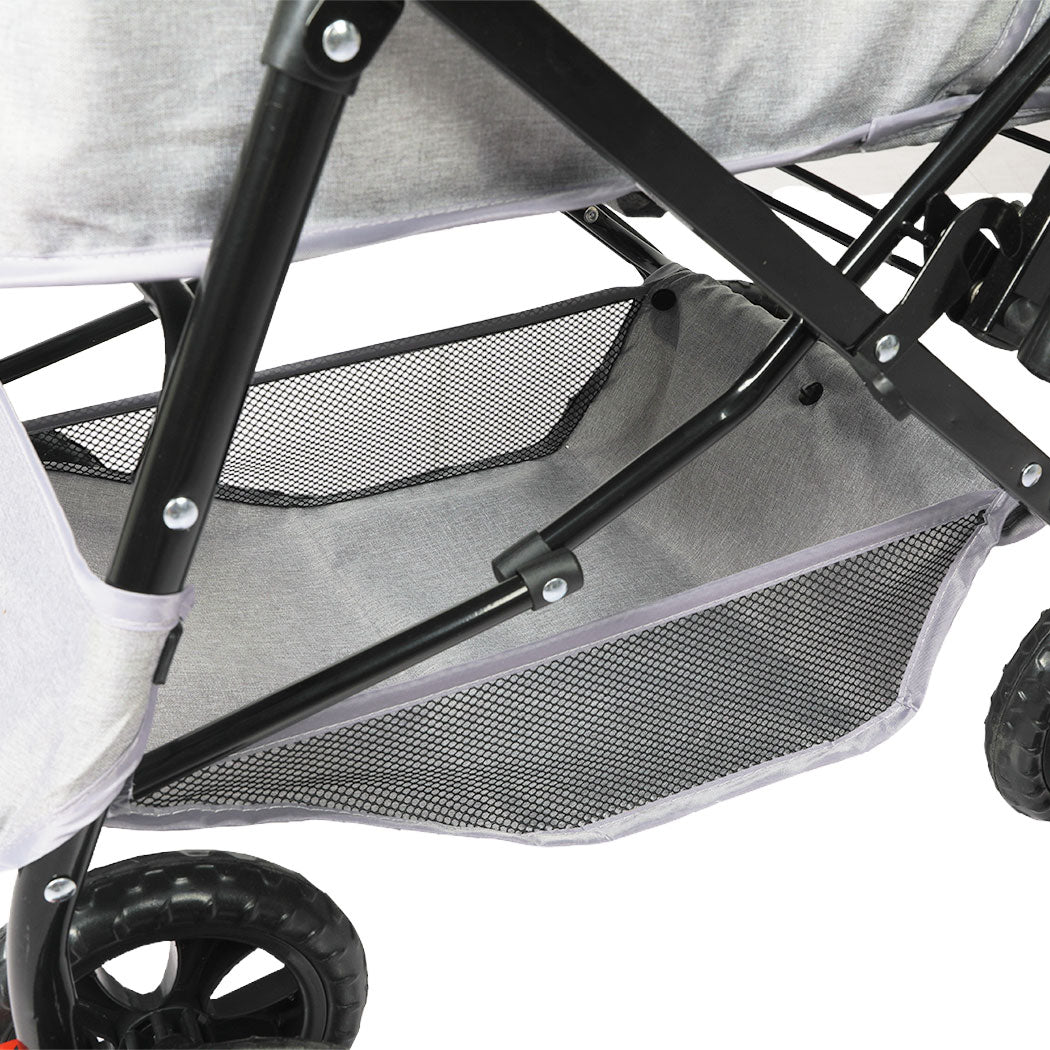 PaWz Pet Stroller Pram Dog Carrier Trailer Grey-2006733031943049221