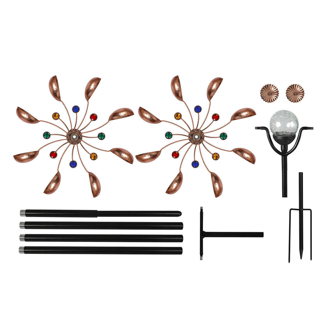 Garden Windmill Solar Light Wind Spinner-2018816722546593797