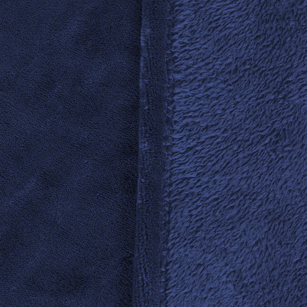 DreamZ 320GSM 220x240cm Ultra Soft Mink Navy Queen-2018816639612620805