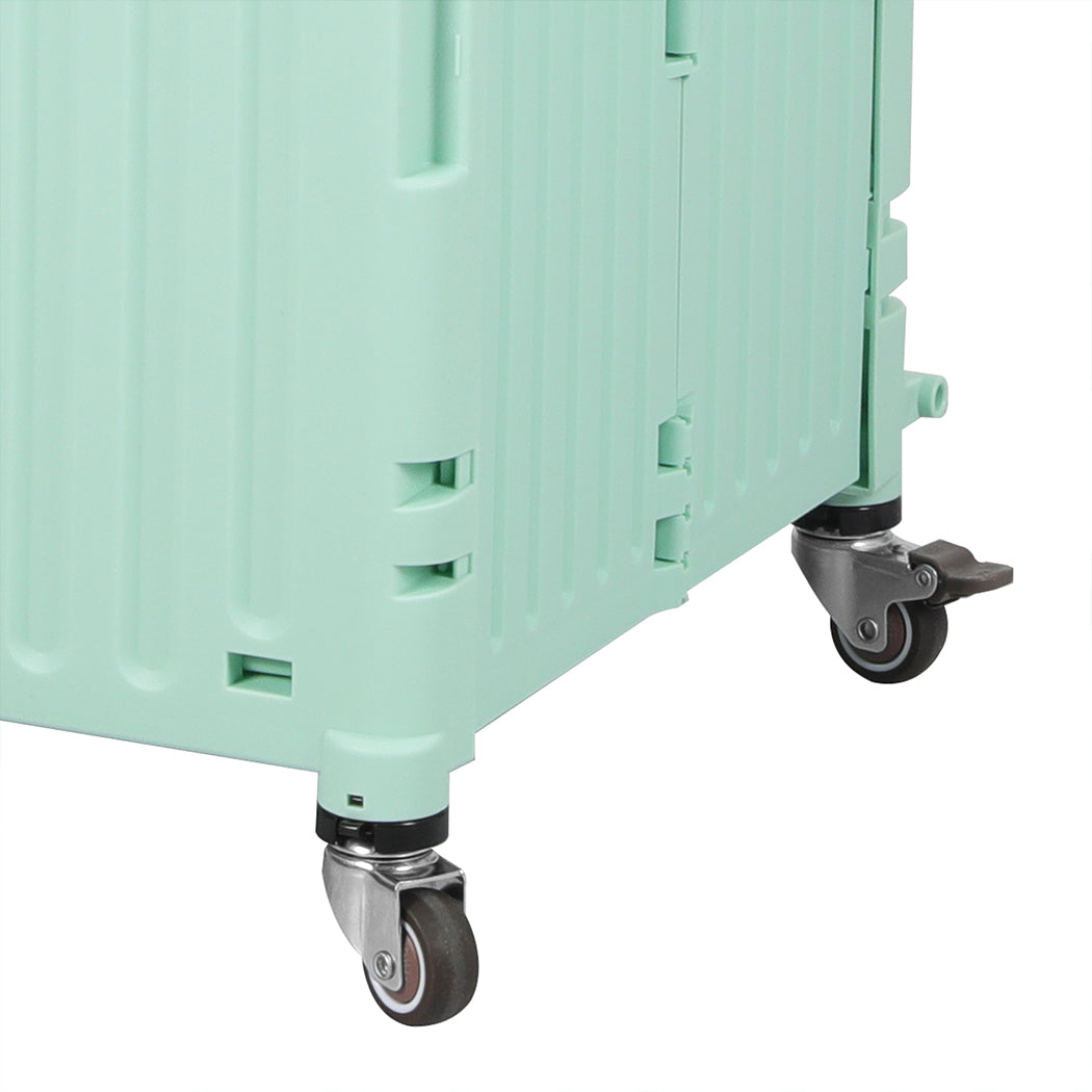 Folding Shopping Trolley Cart Portable Green-2006733034371551237