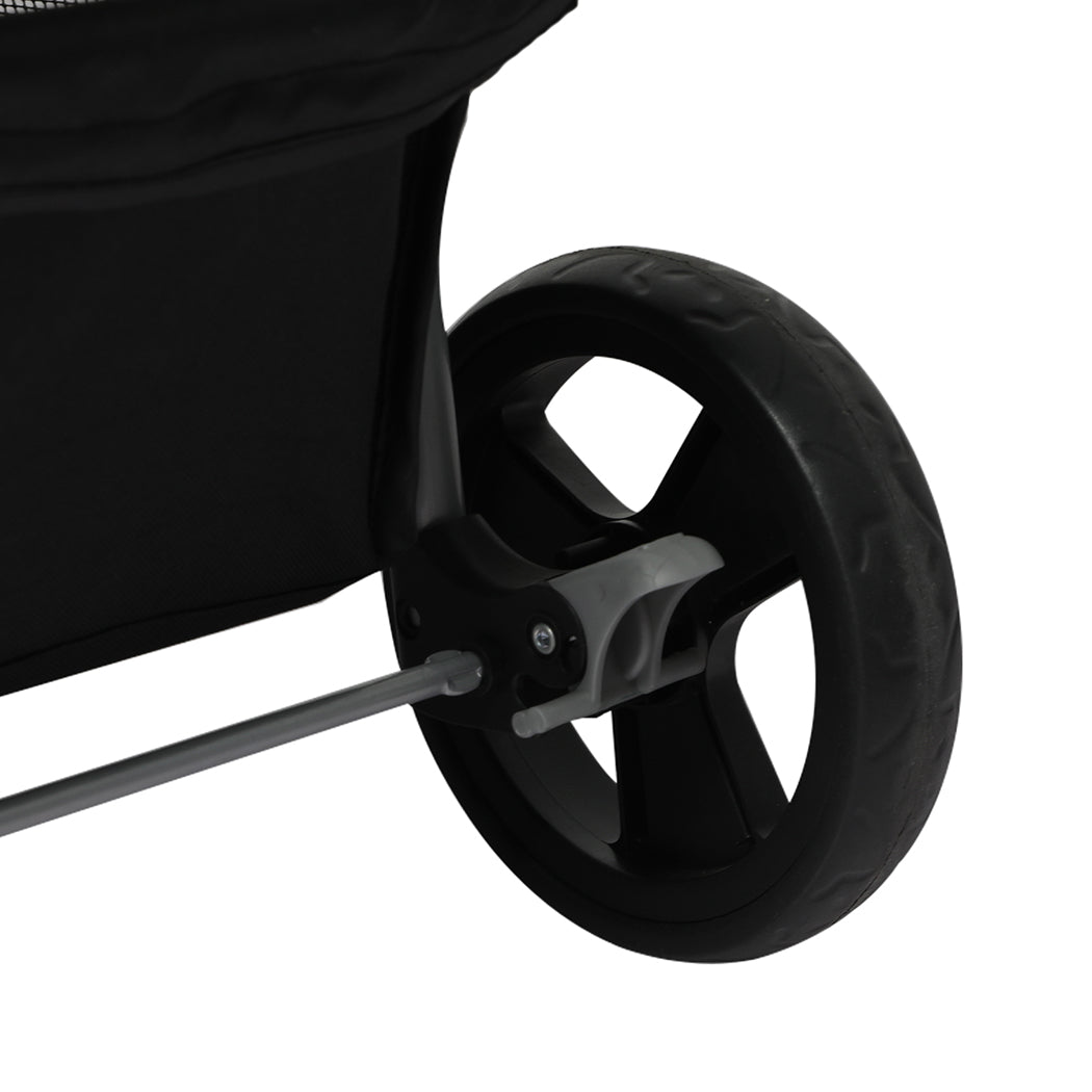 PaWz 4 Wheels Pet Stroller Dog Cat Cage Black-2006733030869307397
