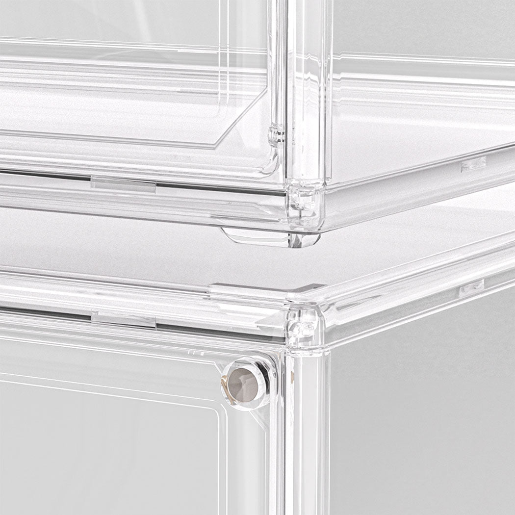 Stacked 6Pc Shoe Box Storage Display Stackable-1954802434610171909