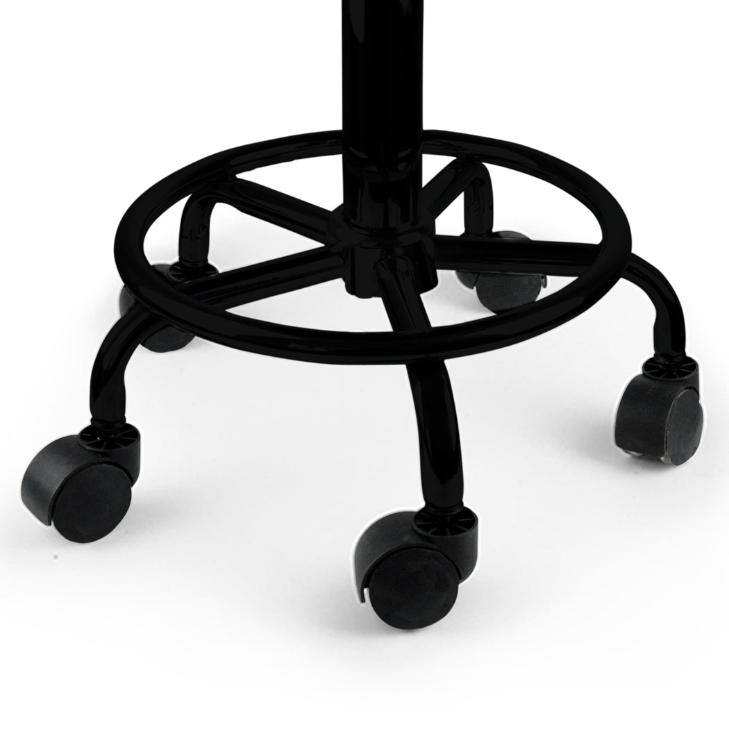 Levede Salon Stool Swivel Bar Stools Black with Black Stand-2018816731262357509