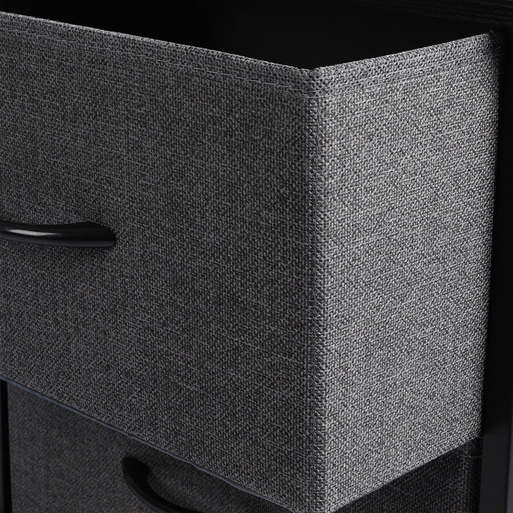 Levede Storage Cabinet Tower Chest Dark Grey-2006733272687710213