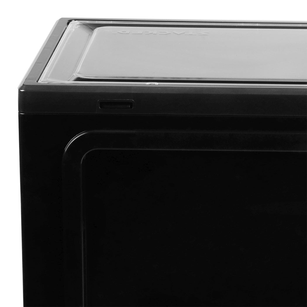 Stacked Shoe Box Acrylic Sneaker Display 6PC Black-2018816656914124805