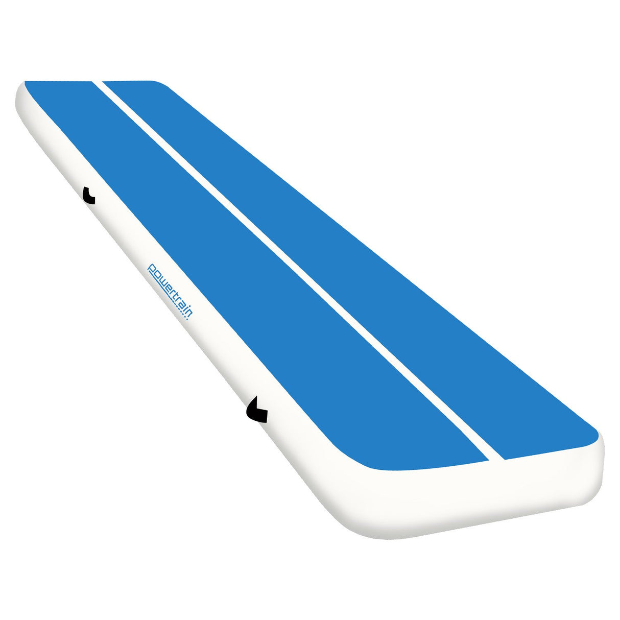 Powertrain 7m x 1m x 20cm Air Track Inflatable Tumbling Gymnastics Mat - Blue White