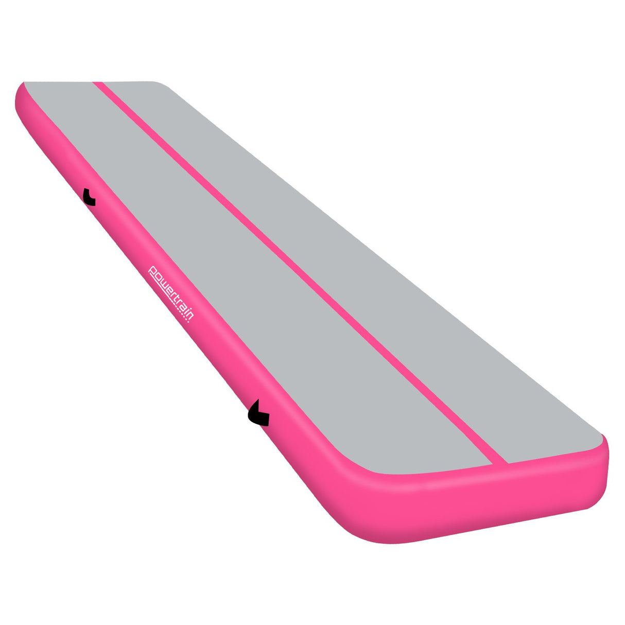 Powertrain 7m x 1m x 20cm Air Track Inflatable Gymnastics Mat Tumbling - Grey Pink