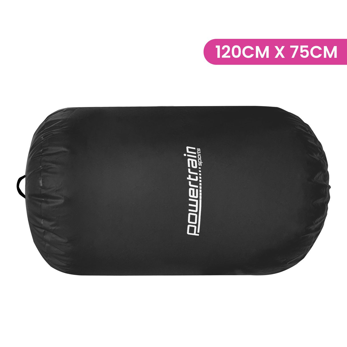 Powertrain Inflatable Air Barrel Exercise Roller 120cm x 75cm - Black