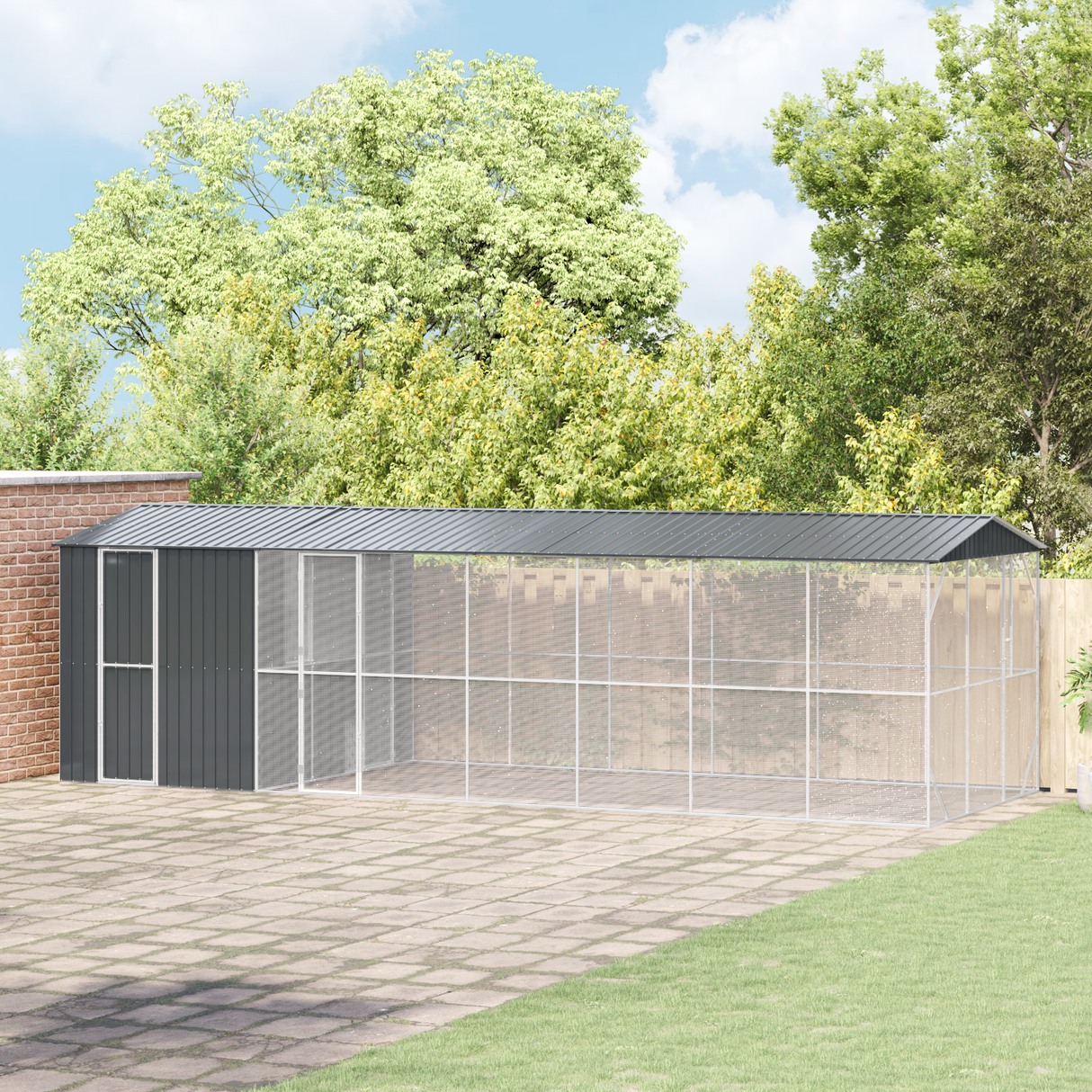 Bird Cage Anthracite 860 x 310 x 247 cm Galvanised Steel