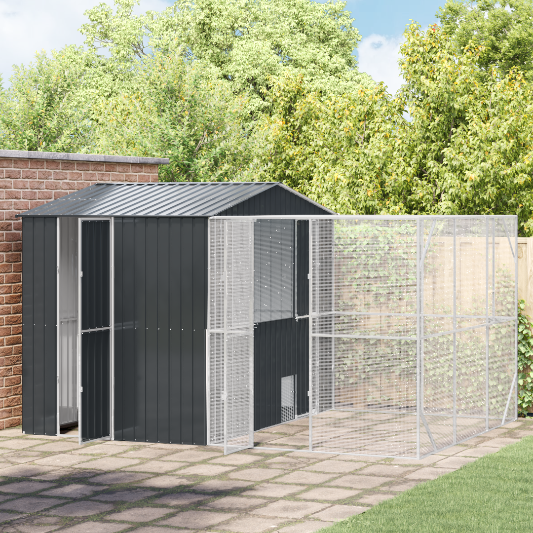 Bird Cage Anthracite 425 x 304 x 247 cm Galvanised Steel