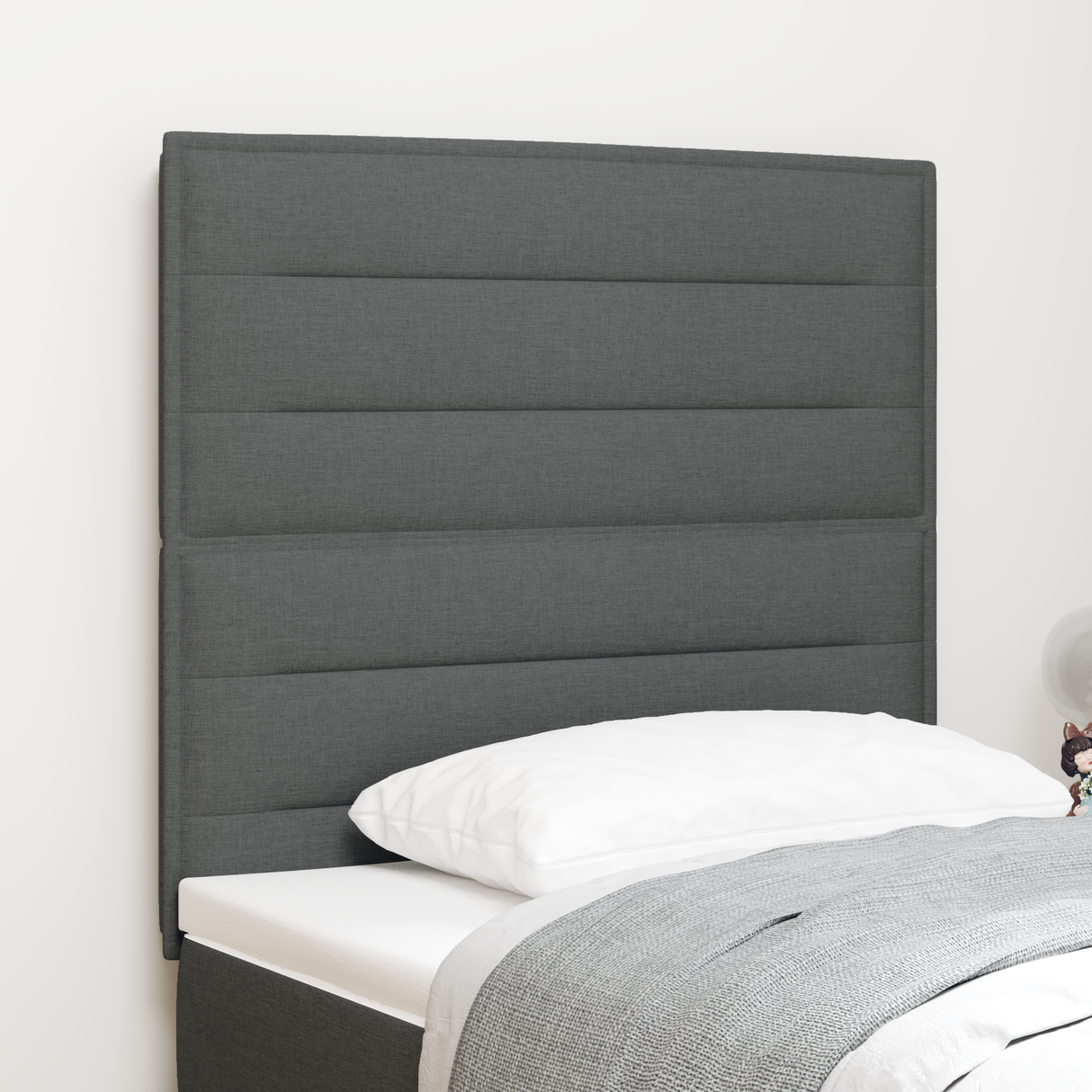 Headboard Dark Grey 80 cm Fabric