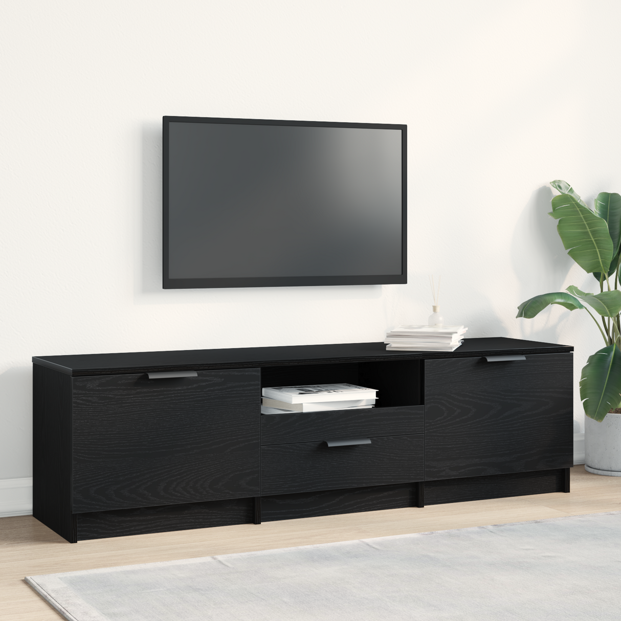 TV Cabinet with Drawer 140 x 35 x 40 cm Engineered Wood