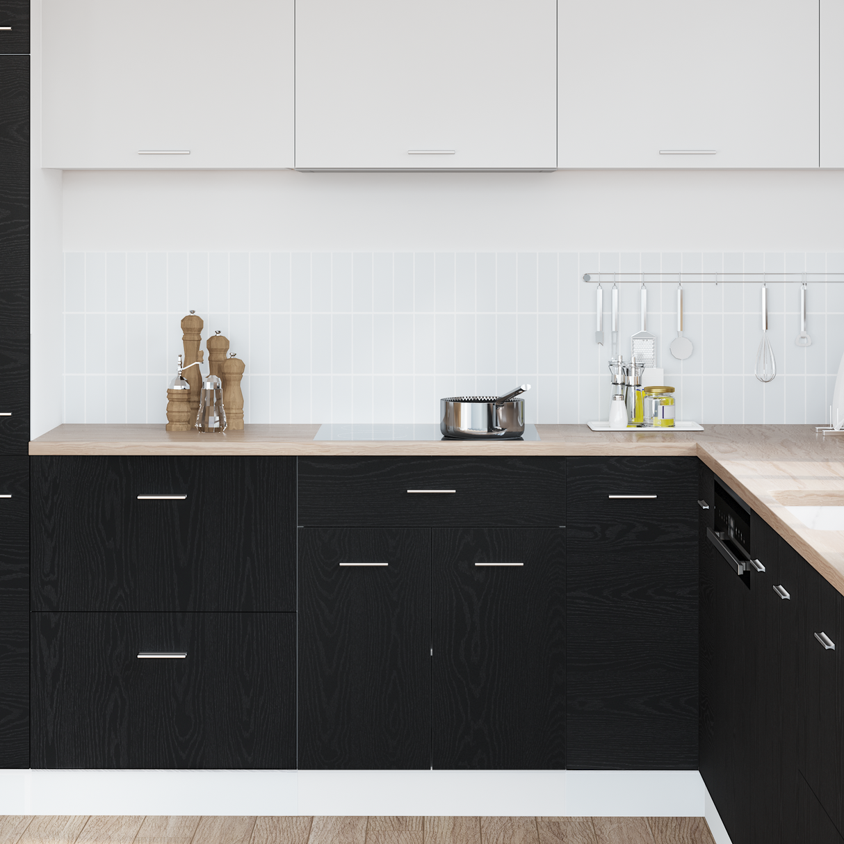Hanging Cabinet Black Oak 60 x 46 x 81,5 cm Engineered Wood